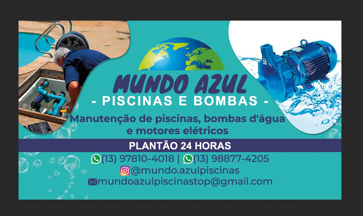 Logo Mundo azul piscinas e bombas Ltda