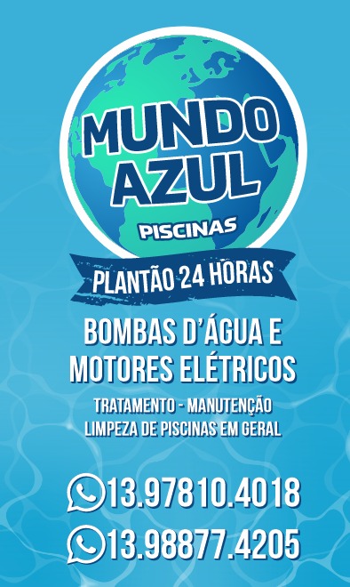 Logo Mundo azul piscinas e bombas Ltda