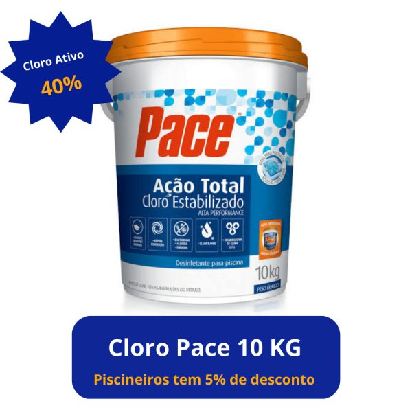 Promoção: Cloro pace 10kg Ação Total - Cloro Ativo 40%